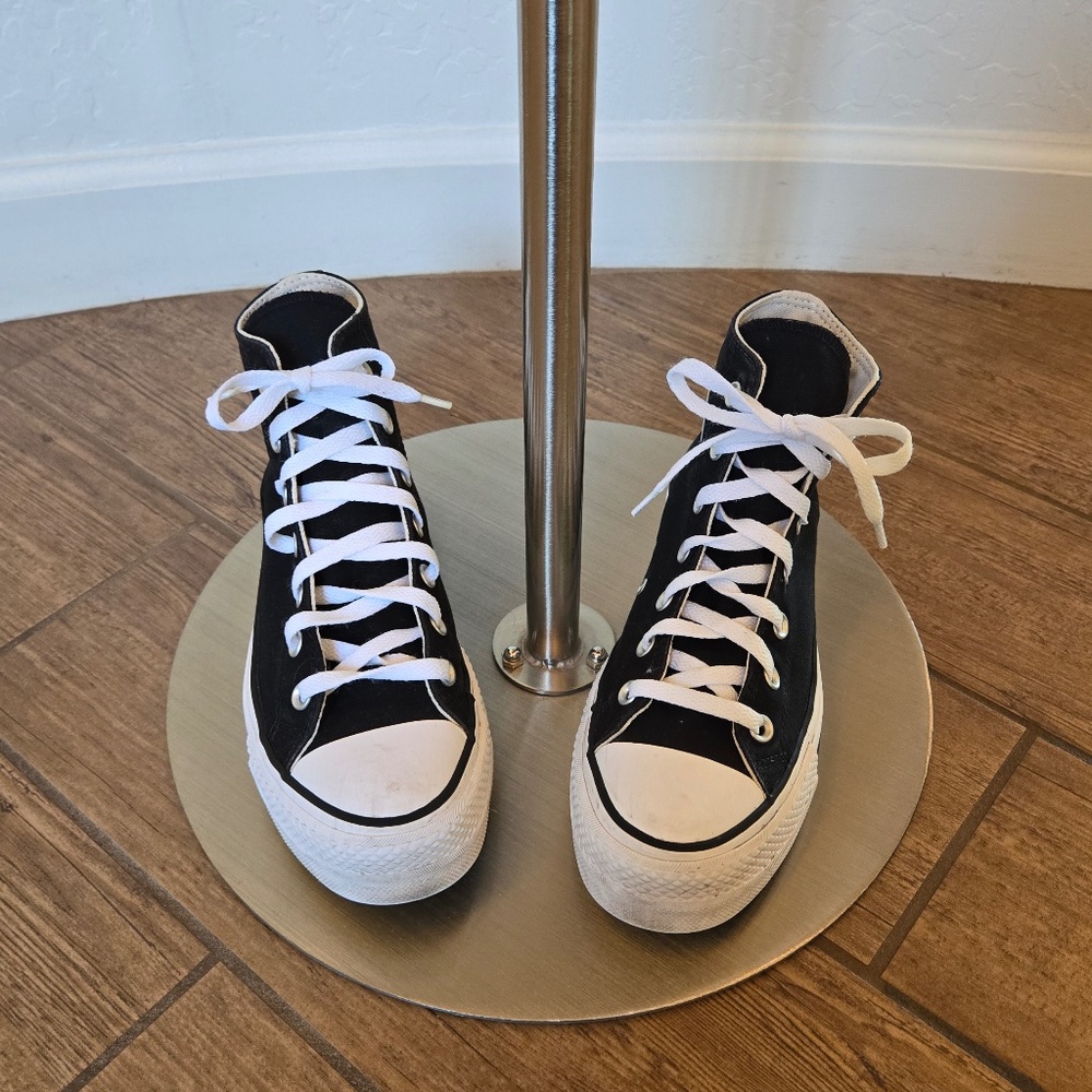 Women's Converse Chuck Taylor Platform BLACK high-top sneakers